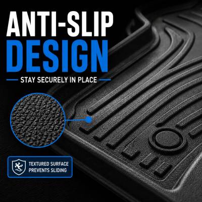 Black Horse Off Road - Black Horse TOTALINER 3.5mm Heavy Duty TPE Anti-skid Floor Mat Rug Liner fits 2014-2021 Toyota Tundra Crew Max - Image 6
