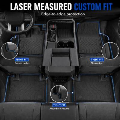 Black Horse Off Road - Black Horse TOTALINER 3.5mm Heavy Duty TPE Anti-skid Floor Mat Rug Liner fits 2022-2026 Toyota Tundra - Image 6