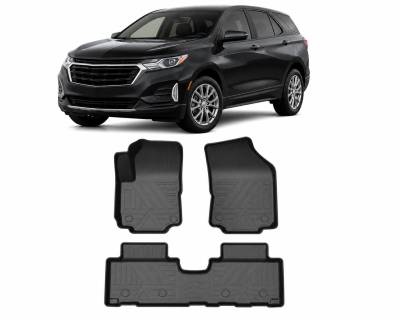 Black Horse TOTALINER 3.5mm Heavy Duty TPE Anti-skid Floor Mat Rug Liner fits 2017-2022 Chevrolet Equinox