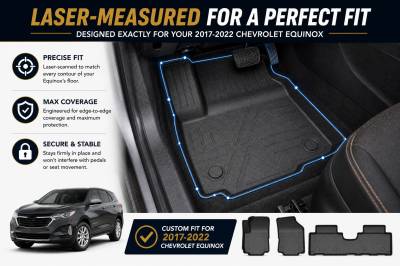 Black Horse Off Road - Black Horse TOTALINER 3.5mm Heavy Duty TPE Anti-skid Floor Mat Rug Liner fits 2018-2024 Chevrolet Equinox / GMC Terrain - Image 8