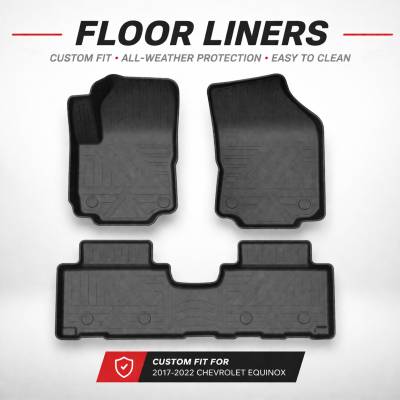 Black Horse Off Road - Black Horse TOTALINER 3.5mm Heavy Duty TPE Anti-skid Floor Mat Rug Liner fits 2018-2024 Chevrolet Equinox / GMC Terrain - Image 11