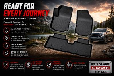 Black Horse Off Road - Black Horse TOTALINER 3.5mm Heavy Duty TPE Anti-skid Floor Mat Rug Liner fits 2025-2026 Chevrolet Equinox / GMC Terrain - Image 3