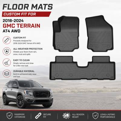 Black Horse Off Road - Black Horse TOTALINER 3.5mm Heavy Duty TPE Anti-skid Floor Mat Rug Liner fits 2025-2026 Chevrolet Equinox / GMC Terrain - Image 12