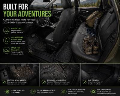 Black Horse Off Road - Black Horse TOTALINER 3.5mm Heavy Duty TPE Anti-skid Floor Mat Rug Liner fits 2020-2025 Subaru Outback - Image 5