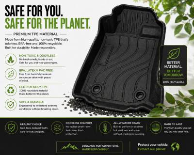 Black Horse Off Road - Black Horse TOTALINER 3.5mm Heavy Duty TPE Anti-skid Floor Mat Rug Liner fits 2020-2025 Subaru Outback - Image 10