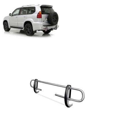 Rear Bumper Guard-Stainless Steel-2010-2023 Lexus GX460/2003-2009 Lexus GX470/2003-2024 Toyota 4Runner|Black Horse Off Road