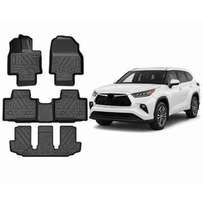 Black Horse Off Road - Black Horse TOTALINER Heavy Duty Floor Mats , Precisely Molded Anti-Skid All-Weather Floor Liner Set, Black fits 2022-2026 Toyota Highlander - Image 2
