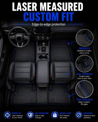 Black Horse Off Road - Black Horse TOTALINER Heavy Duty Floor Mats , Precisely Molded Anti-Skid All-Weather Floor Liner Set, Black fits 2023-2026 Honda CR-V - Image 3