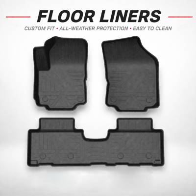 Black Horse Off Road - Black Horse TOTALINER Heavy Duty Floor Mats , Precisely Molded Anti-Skid All-Weather Floor Liner Set, Black fits 2018-2024 Chevrolet Equinox / GMC Terrain - Image 11