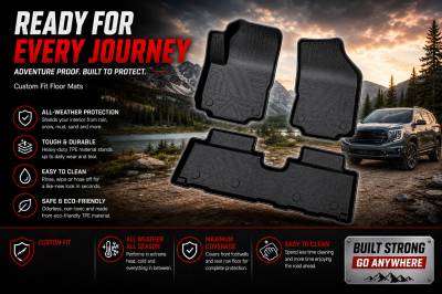 Black Horse Off Road - Black Horse TOTALINER Heavy Duty Floor Mats , Precisely Molded Anti-Skid All-Weather Floor Liner Set, Black fits 2025-2026 Chevrolet Equinox / GMC Terrain - Image 4