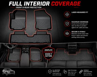 Black Horse Off Road - Black Horse TOTALINER Heavy Duty Floor Mats , Precisely Molded Anti-Skid All-Weather Floor Liner Set, Black fits 2025-2026 Chevrolet Equinox / GMC Terrain - Image 7