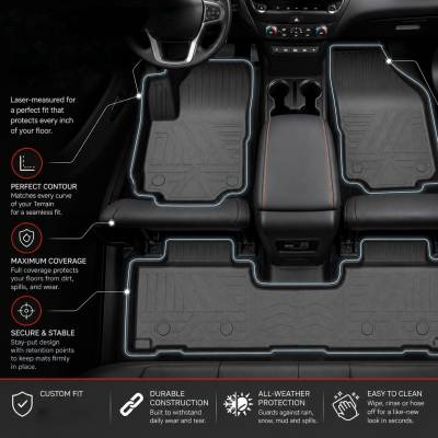 Black Horse Off Road - Black Horse TOTALINER Heavy Duty Floor Mats , Precisely Molded Anti-Skid All-Weather Floor Liner Set, Black fits 2025-2026 Chevrolet Equinox / GMC Terrain - Image 10