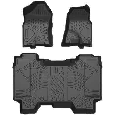 Black Horse Off Road - Black Horse TOTALINER Heavy Duty Floor Mats , Precisely Molded Anti-Skid All-Weather Floor Liner Set, Black fits 2019-2026 Ram 1500 Crew Cab - Image 2