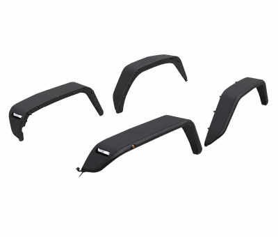 Black Horse Off Road - Front & Rear Tubular Fender Flares-Matte Black-2018-2026 Jeep Wrangler|Black Horse Off Road - Image 5