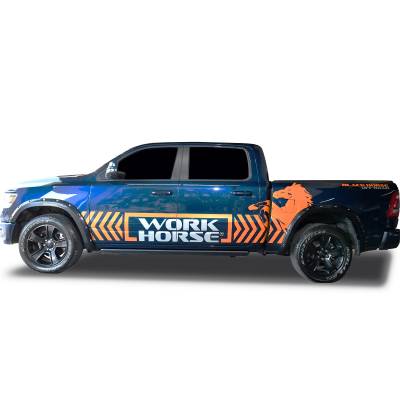 Black Horse Off Road - FENDER FLARES RIVETED Style-Black-2019-2023 Ram 1500 Crew Cab 67 / 76 inches/2019-2023 Ram 1500 Extended Cab 67 / 76 inches|Black Horse Off Road - Image 13