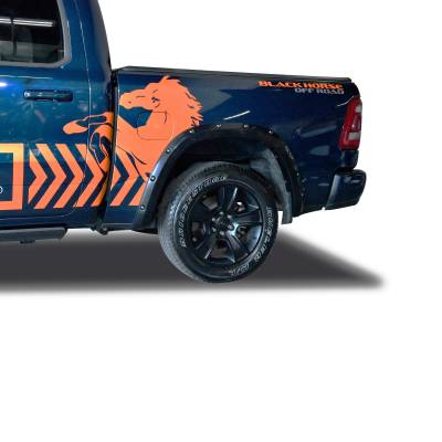 Black Horse Off Road - FENDER FLARES RIVETED Style-Black-2019-2023 Ram 1500 Crew Cab 67 / 76 inches/2019-2023 Ram 1500 Extended Cab 67 / 76 inches|Black Horse Off Road - Image 15