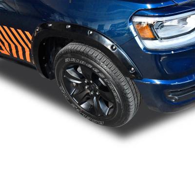 Black Horse Off Road - FENDER FLARES RIVETED Style-Black-2019-2023 Ram 1500 Crew Cab 67 / 76 inches/2019-2023 Ram 1500 Extended Cab 67 / 76 inches|Black Horse Off Road - Image 17