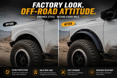 Black Horse Off Road - Fender Flares-Black-2021-2026 Ford Bronco|Black Horse Off Road - Image 8