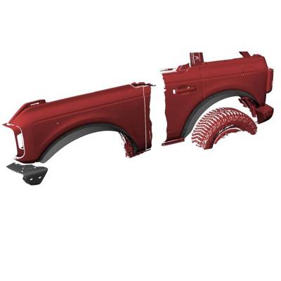 Black Horse Off Road - Front & Rear Fender Flares-Black-2021-2024 Ford Bronco|Black Horse Off Road - Image 10