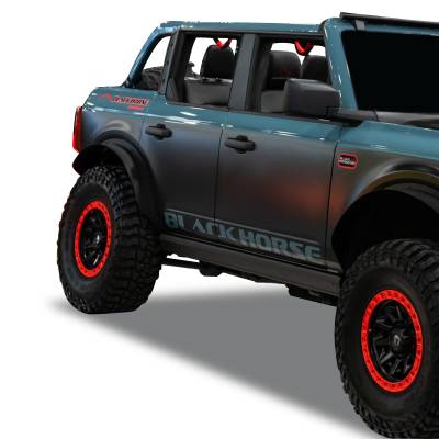 Black Horse Off Road - Front & Rear Fender Flares-Black-2021-2024 Ford Bronco|Black Horse Off Road - Image 18