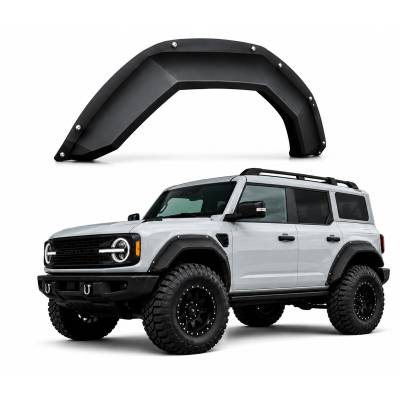 Black Horse Off Road - Front & Rear Fender Flares-Black-2021-2024 Ford Bronco|Black Horse Off Road - Image 2