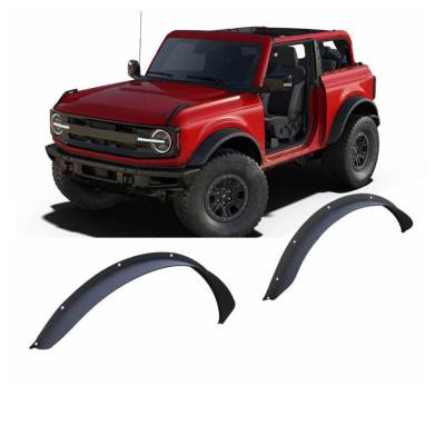 Black Horse Off Road - Front & Rear Fender Flares-Black-2021-2024 Ford Bronco|Black Horse Off Road - Image 11