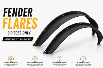 Black Horse Off Road - Fender Flares-Black-2021-2026 Ford Bronco|Black Horse Off Road - Image 8