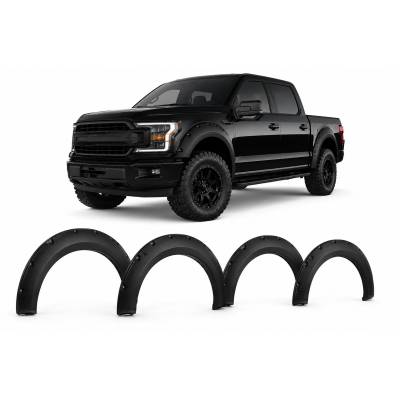 Black Horse Off Road - FENDER FLARES RIVETED Style-Black-2018-2021 Ford F-150|Black Horse Off Road - Image 1