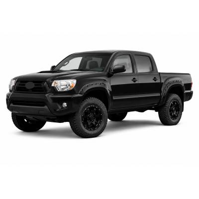 Black Horse Off Road - FENDER FLARES RIVETED Style-Black-2012-2015 Toyota Tacoma|Black Horse Off Road - Image 1