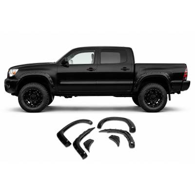 Black Horse Off Road - FENDER FLARES RIVETED Style-Black-2012-2015 Toyota Tacoma|Black Horse Off Road - Image 16