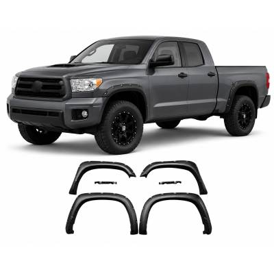 Black Horse Off Road - FENDER FLARES RIVETED Style-Black-2014-2021 Toyota Tundra all cabs 67 / 79 / 98 inches|Black Horse Off Road - Image 2