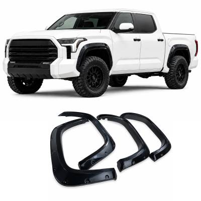 FENDER FLARES RIVETED Style-Black-2022-2026 Toyota Tundra|Black Horse Off Road
