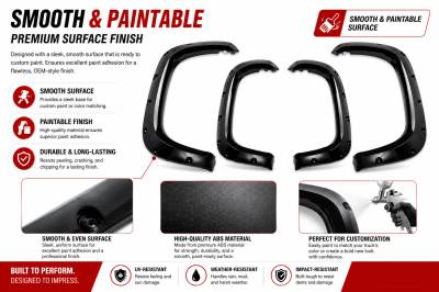 Black Horse Off Road - FENDER FLARES RIVETED Style-Black-2022-2026 Toyota Tundra|Black Horse Off Road - Image 8