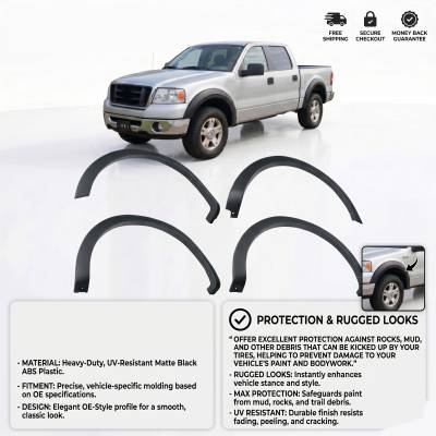 Black Horse Off Road - OE Factory Style Fender Flares-Black-2004-2008 Ford F-150|Black Horse Off Road - Image 6