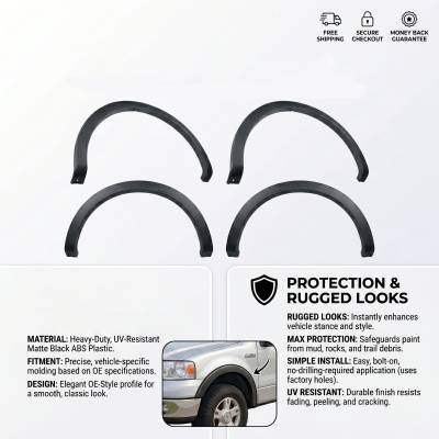 Black Horse Off Road - OE Factory Style Fender Flares-Black-2004-2008 Ford F-150|Black Horse Off Road - Image 7