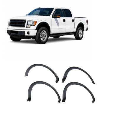 OE Factory Style Fender Flares-Black-2009-2014 Ford F-150|Black Horse Off Road