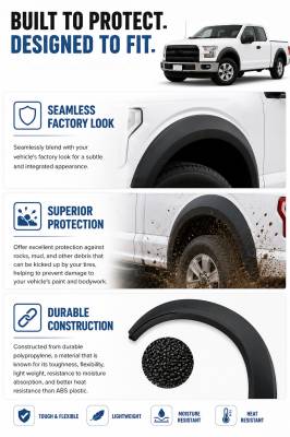 Black Horse Off Road - OE Factory Style Fender Flares-Black-2015-2016 Ford F-150|Black Horse Off Road - Image 5