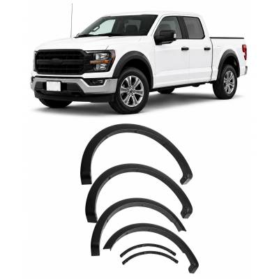 OE Factory Style Fender Flares-Black-2021-2024 Ford F-150|Black Horse Off Road