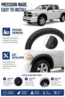Black Horse Off Road - OE Factory Style Fender Flares-Black-2009-2011 Ram 1500|Black Horse Off Road - Image 5