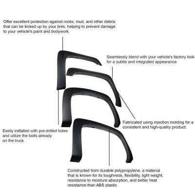 Black Horse Off Road - OE Factory Style Fender Flares-Black-2007-2013 Chevrolet Silverado 1500-2500 HD-3500 HD|Black Horse Off Road - Image 11