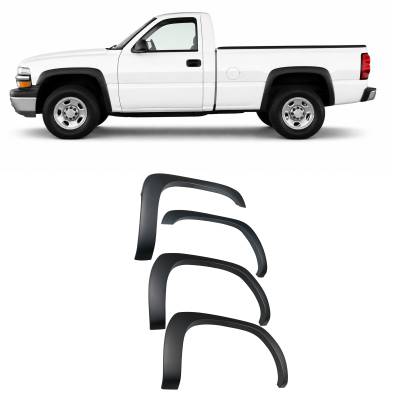 OE Factory Style Fender Flares-Black-1999-2006 Silverado 1500|1999-2004 Silverado 2500|2001-2006 Silverado 2500 HD-3500|Black Horse Off Road