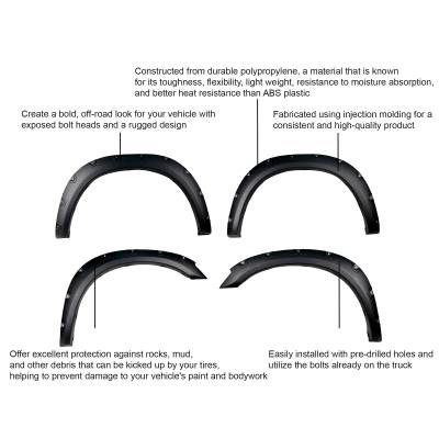 Black Horse Off Road - FENDER FLARES RIVETED Style-Matte Black-2010-2018 Dodge Ram 2500-3500|Black Horse Off Road - Image 17