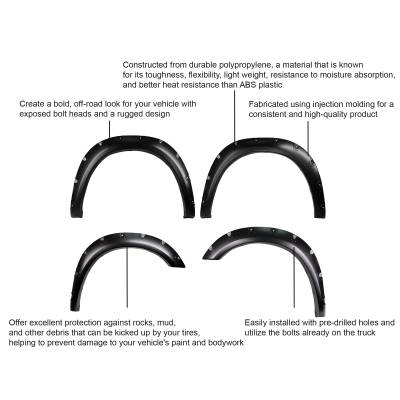 Black Horse Off Road - FENDER FLARES RIVETED Style-Black-2019-2026 Ram 2500-3500|Black Horse Off Road - Image 13