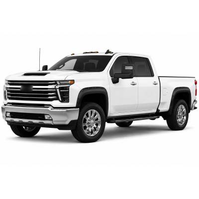 FENDER FLARES RIVETED Style-Black-2020-2026 Chevrolet Silverado 2500HD/3500HD|Black Horse Off Road