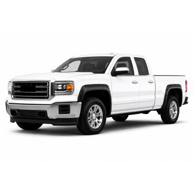 Black Horse Off Road - FENDER FLARES RIVETED Style-Black-2016-2018 GMC Sierra 1500|Black Horse Off Road - Image 2