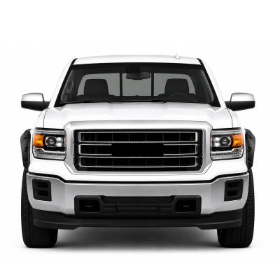 Black Horse Off Road - FENDER FLARES RIVETED Style-Black-2016-2018 GMC Sierra 1500|Black Horse Off Road - Image 4
