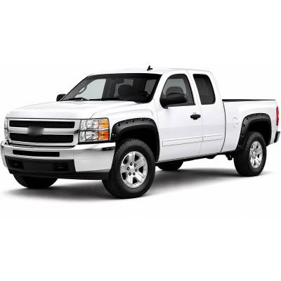 Black Horse Off Road - FENDER FLARES RIVETED Style-Black-2007-2014 Chevrolet Silverado 1500-2500-3500|Black Horse Off Road - Image 2