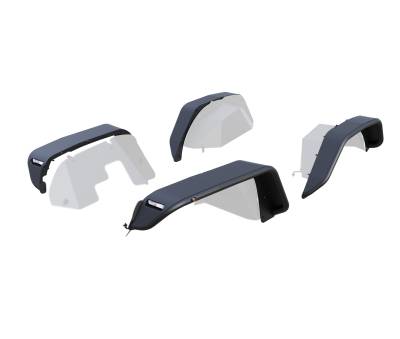 Black Horse Off Road - Full Set Tubular Fender Flares - Front & Rear-Matte Black-2020-2026 Jeep Gladiator|Black Horse Off Road - Image 7