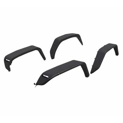 Black Horse Off Road - Front & Rear Tubular Fender Flares-Matte Black-2018-2026 Jeep Wrangler|Black Horse Off Road - Image 10