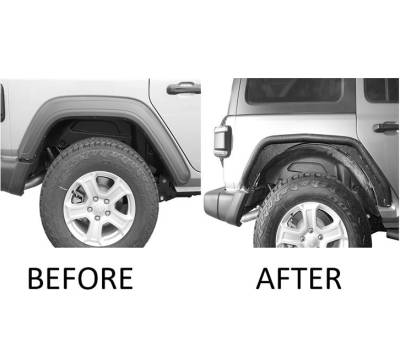 Black Horse Off Road - Full Set Tubular Fender Flares & Inner Fender Flares Liners - Front & Rear-Matte Black-2020-2026 Jeep Gladiator|Black Horse Off Road - Image 10
